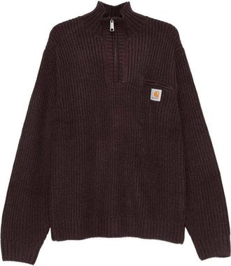 Carhartt Work in Progress Brown Mock-Neck Sweater