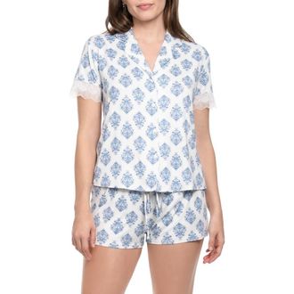 In Bloom by Jonquil Sevilla Brushed Knit Short Pajamas in Ivory at Nordstrom, Size X-Small