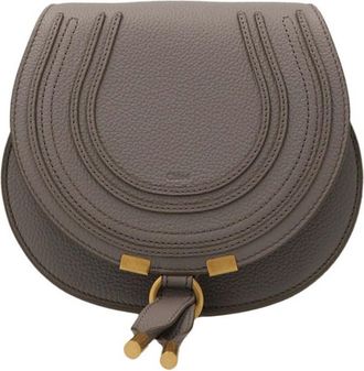 Chlo&eacute; Grey Saddle marcie small crossbody bag