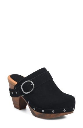 Kork-ease Gemini Leather Clog in Black Suede at Nordstrom, Size 11