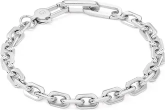 Coeur de Lion Unisex Bracelet Link Chain Silver at Nordstrom, Size 22