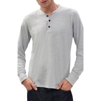 Rag & Bone Classic Slim Fit Henley in Heather Grey at Nordstrom, Size Xx-Large