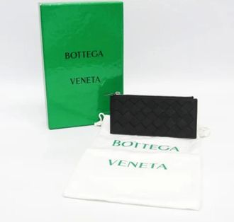 Bottega Veneta Vintage, unisex, Zwart, ONE Size, Leer, Pre-owned Vintage leren portemonnee