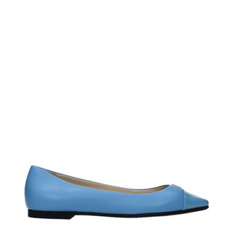 Jimmy Choo London Leni Damess Ballerinaschoenen Celeste leer