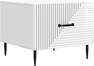 vidaXL Mesa De Caf&eacute; Brillante 49 X 50 X 40 Cm Madera De Ingenier&iacute;a Vidaxl