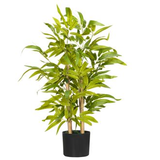 HOMCOM Potted Artificial Plants Bamboo Tree for Desk Indoor Outdoor - 60cm | TJ Hughes