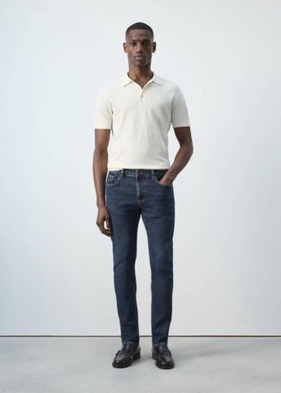 Mango Jeans Ben cropped tapered-fit blu scuro - Uomo - 44 - MANGO MAN