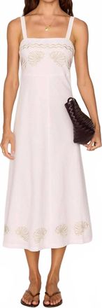 Minkpink Hera Embroidered Midi Dress In White
