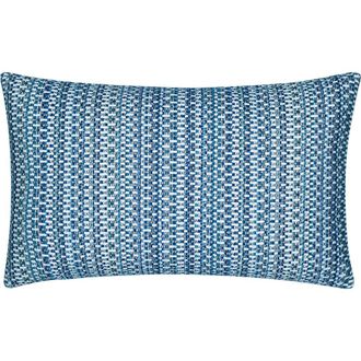 Elaine Smith Kaleidoscope Chenille Micro Check Indoor & Outdoor Woven Accent Pillow in Indigo at Nordstrom, Size 12X20
