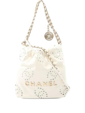 Chanel 2021 Chanel 22 leren tas met kettinghengsel - Wit