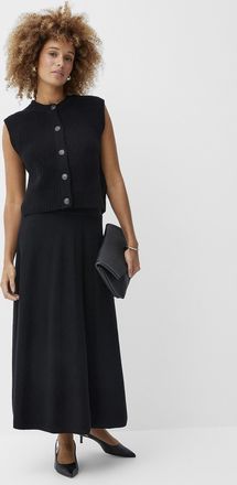 Contemporaine Womens Responsibly sourced wool flared maxi skirt