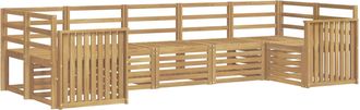 vidaXL Conjunto De Sof&aacute;s De Exterior 7 Uds. Blanco Vidaxl