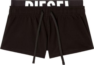 Diesel Miranda-D-Pop waistband-logo shorts - women - Cotton/Polyester/Elastane - S - Black
