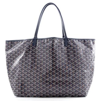 Goyard Blue Navy Pvc Leather Handbag Tote Bag (Pre-Owned)