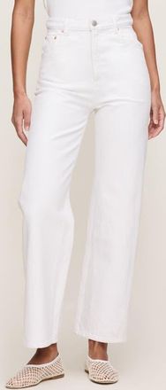 DL1961 Karmine Refined SculptSystem High Waist Wide Leg Jeans in White at Nordstrom, Size 30