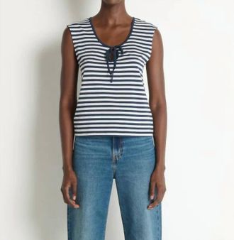 Nation Ltd Kacy Tank In Navy City Stripe