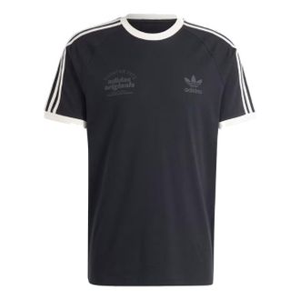 adidas Originals Sport Graphic Cali Tee Asia Sizing Black White IS1413