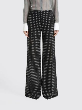 Ermanno Scervino Pantaloni flared in seta a pois