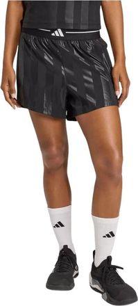 adidas (WMNS) adidas Hyperglam 3-Stripes Emboss Woven Shorts Asia Sizing Black KD7025