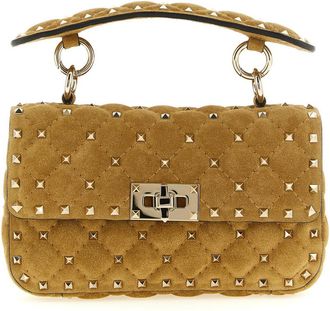 Valentino Garavani Beige Rockstud Small Crossbody Bag