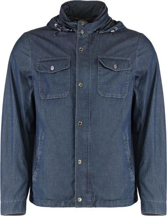 Moorer Stijlvolle Denimjas met Koord - Heren - Spijkerjassen - Blauw - 2XL - Denim - Jassen