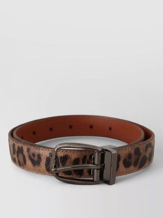 Dolce & Gabbana leopard embossed leather belt