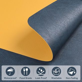 OEM Juego De Mesa De Comedor De Cuero Pvc Impermeable Y Resistente Al Calor, De 6 Piezas, Apto Para Cocinas, Comedores Y Hoteles, Con Unas Dimensiones De 