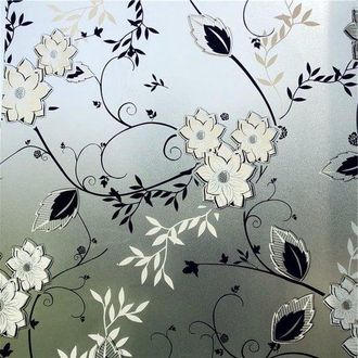 OEM Pellicola Elettrostatica Oscurante Per Finestre Con Motivo Floreale, 44,5x200 Cm
