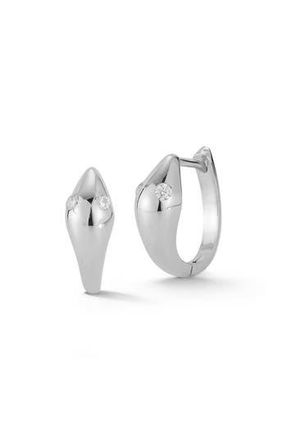 Sphera Milano Cubic Zirconia Snake Huggie Hoop Earrings in Silver at Nordstrom Rack