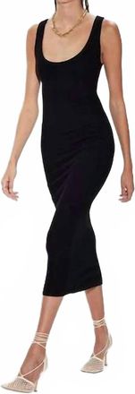 Cotton Citizen Verona Midi Dress In Jet Black