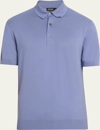 Ermenegildo Zegna Mens Osai Cotton Polo Shirt