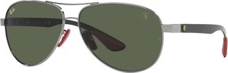 Ray-Ban Aviator Zonnebril - unisex - Zonnebrillen - Grijs - 63 MM - Accessoires