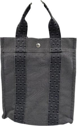 Herm&egrave;s Black Canvas Backpack (Pre-Owned)