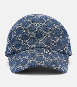Gucci Gorra de denim con GG