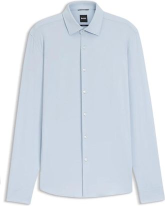 HUGO BOSS Hank Shirt - Heren - Zakelijke Overhemden - Blauw - L - Overhemden
