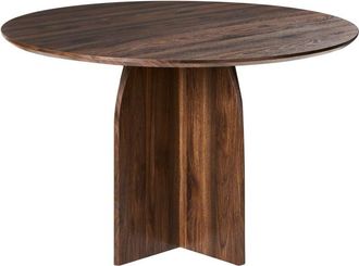 Beliani Beliani - Modern Dining Table mdf Frame &oslash; 120 cm Living Room Furniture Dark Brown Yarra