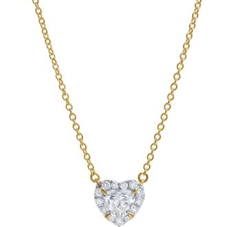 LuvMyJewelry Fiona 14K Gold Lab Grown Diamond Heart Necklace - 0.75 ct in 14K Yellow Gold at Nordstrom