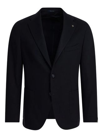 Tagliatore patch-pocket buttoned blazer - men - Nylon/Wool - 50 - Blue