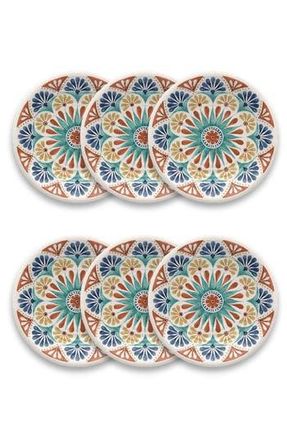 TarHong Desert Rio Set of Six Melamine Salad Plates in White Multi at Nordstrom Rack