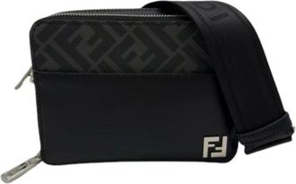 Fendi Pre-owned Cross Body Bags, female, Black, Size: ONE SIZE Pre-owned Pouch Shoulder Bag