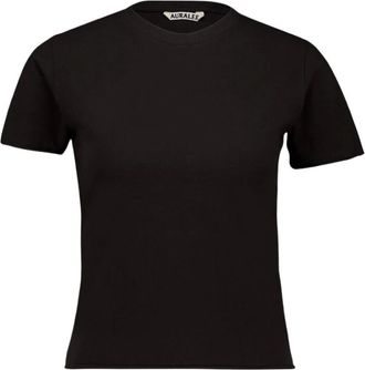 Auralee Camiseta de Algod&oacute;n Cepillado - Tops - Mujer - Negro - XS