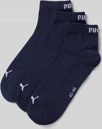 Puma Sneakersocken mit Logo im 3er-Pack in Marine, Gr&ouml;&szlig;e 39-42