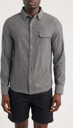 Imperfects Tradesman Chambray Button-Up Shirt in Obsidian Solid at Nordstrom, Size Xx-Large