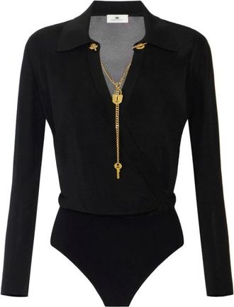 Elisabetta Franchi Mujer, Camisetas, Negro, Talla: S