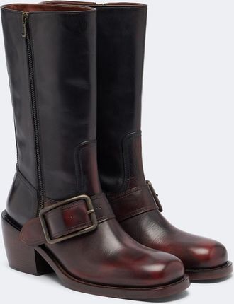Dries Van Noten Leather biker boots