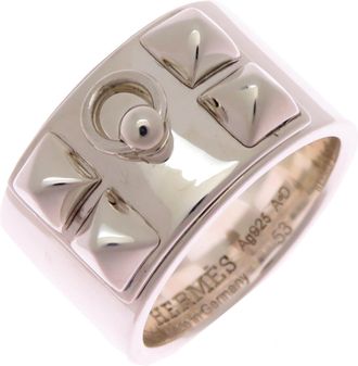 Herm&egrave;s Silver 925 Band Ring (Pre-Owned)