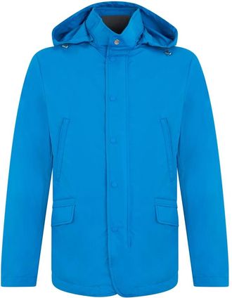 Moorer Veelzijdige Hoodie - Heren - Zomerjassen - Blauw - M - Polyester - Jassen
