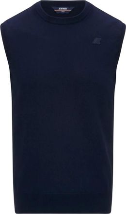 K-Way K-Way, Sleeveless Knitwear, male, Blue, Size: 3XL Mens Vest for Everyday Looks