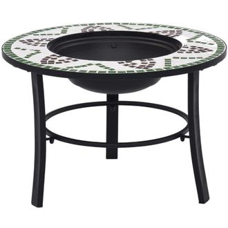 Nova Furniture Limited - Braciere a Mosaico Verde 68 cm in Ceramica