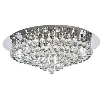 Searchlight Searchlight - Hanna 8lt Flush - Metallo Cromato E Cristallo Trasparente